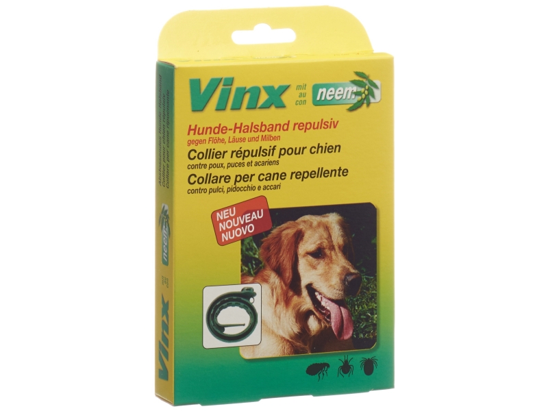 VINX Neem Kräuter Halsband 75cm Hund grün