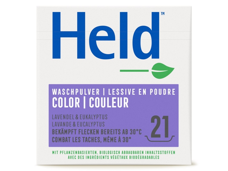 HELD BY ECOVER lessive pour linge couleur 1.575 kg