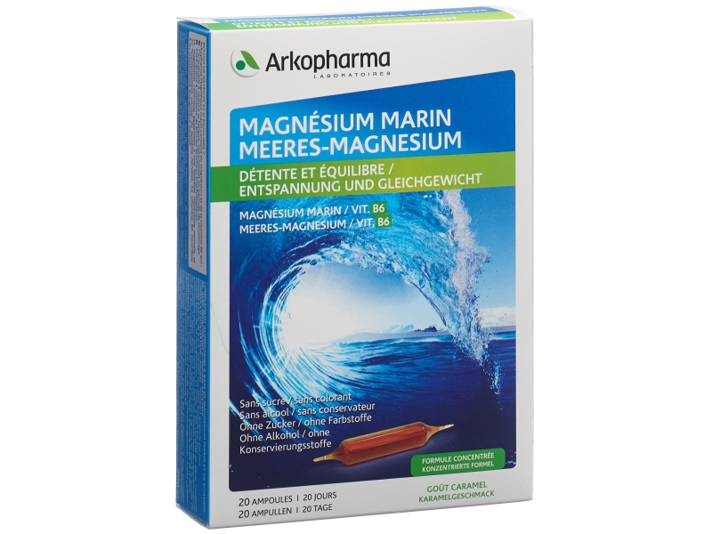 MAGNESIUM MARIN Arkopharma 20 trinkbare Ampullen 15 ml