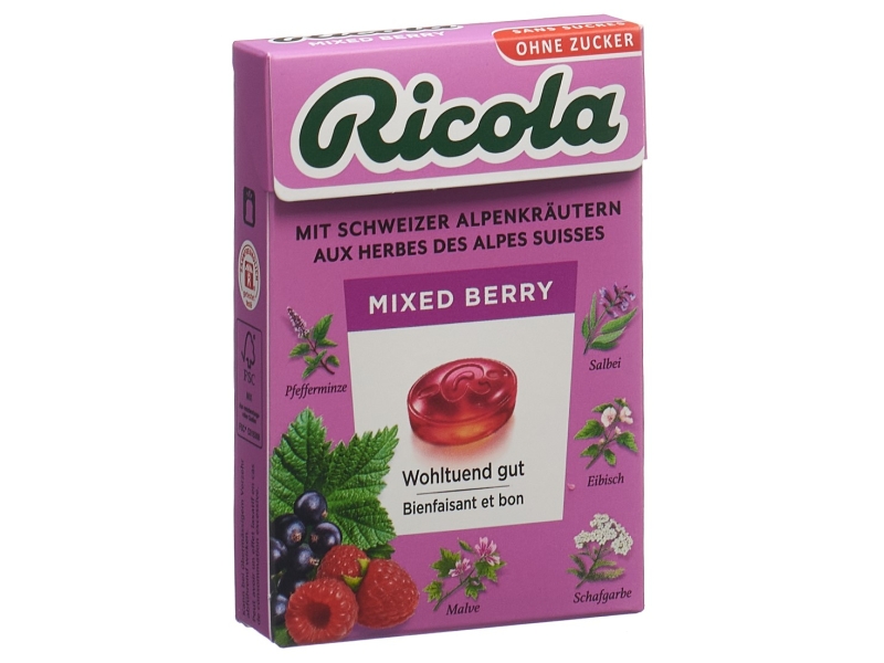 RICOLA Mixed Berry Bonbons o Zucker Box 50 g