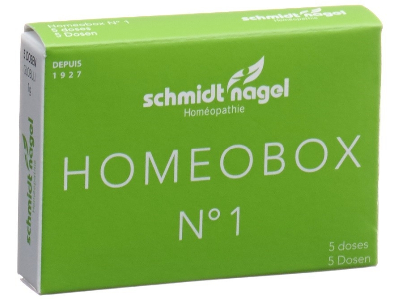 SCHMIDT-NAGEL HomeoBox 1 globules boîte 5 tube 1 g