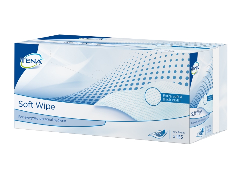 TENA soft wipe 30x32cm 135 pièces