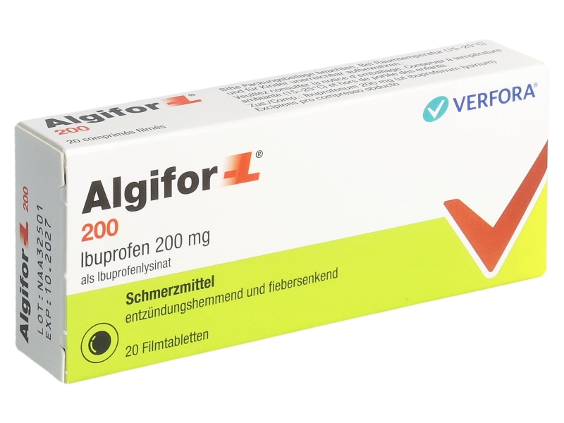 ALGIFOR-L comprimés pelliculés 200 mg 20 pièces
