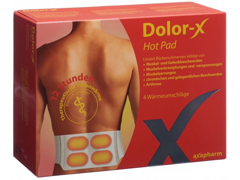 DOLOR-X Hot Pad Wärmeumschläge 4 Stück
