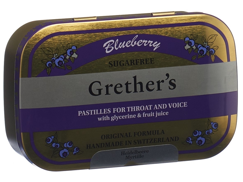 GRETHERS Blueberry Pastillen ohne Zucker 110 g