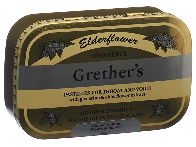 GRETHERS Elderflower Past ohne Zucker Ds 110 g