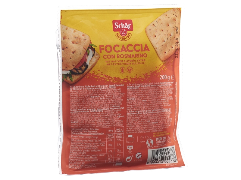 SCHÄR Focaccia mit Rosmarin glutenfrei 200 g