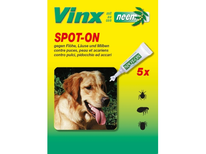 VINX bio spot-on gouttes au neem chien 5 x 1 ml