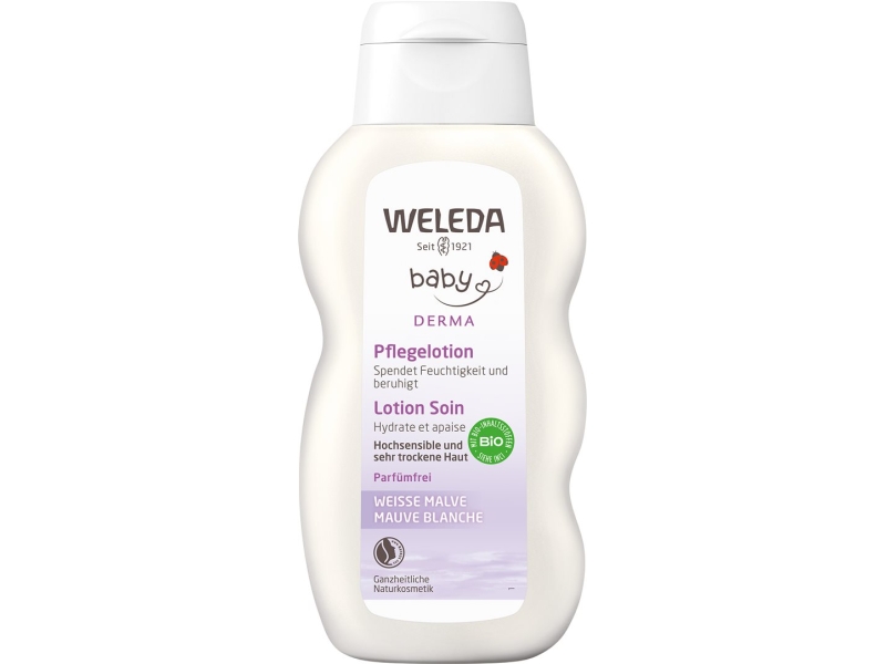WELEDA Baby Derma Lait Corps à la Mauve Blanche 200 ml