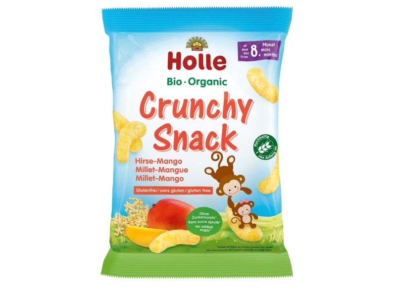 HOLLE Bio-Crunchy Snack Millet-Mangue, 25 g