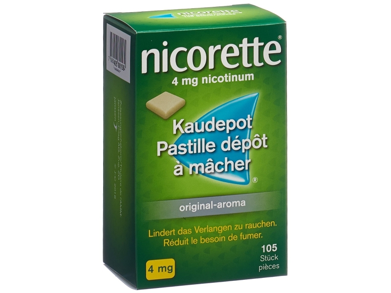 NICORETTE Original pastilles dépôt à mâcher 4 mg 105 pièces