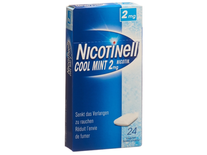 NICOTINELL GUM 2 mg COOL MINT 24 stück