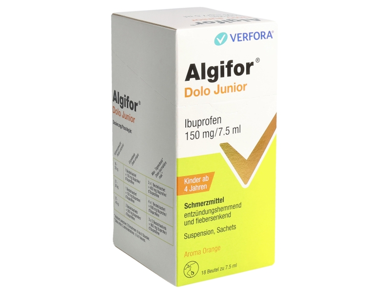 ALGIFOR Dolo Junior 150 mg/7.5ml 18 x 7.5 ml