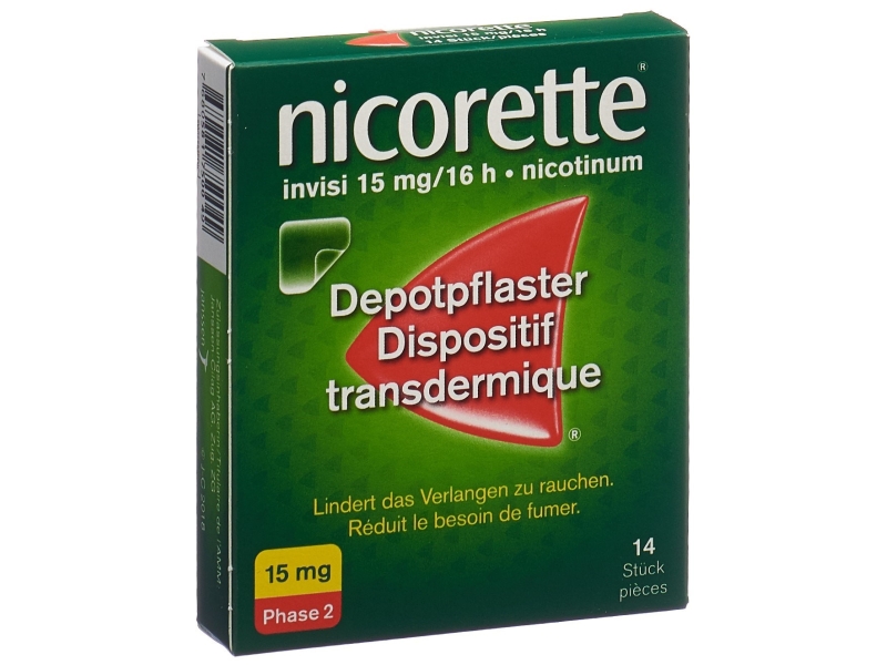 NICORETTE Invisi Depotpflaster patch 15 mg/16h 14 stück