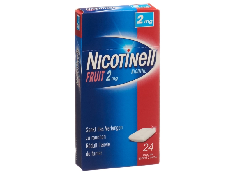 NICOTINELL GUM 2 mg FRUIT 24 stück