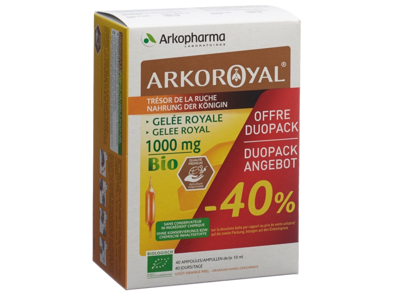 ARKOROYAL gelée royale 1000 mg duo 2 x 20 stück