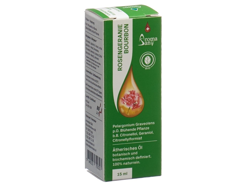 AROMASAN Rosengeranie Äth/Öl Schachtel Bio 15 ml