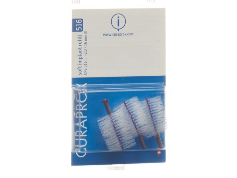 CURAPROX CPS 516 soft implant brosse violet 3 pièces
