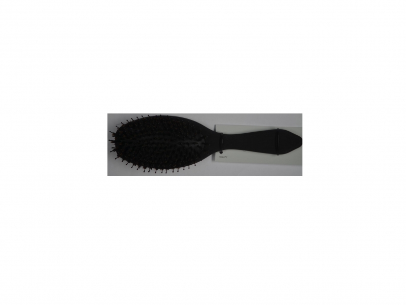 HERBA brosse ronde softtouch nat-poly noir oval