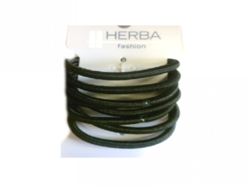 HERBA élastique 5cm grande noir 8 pièces