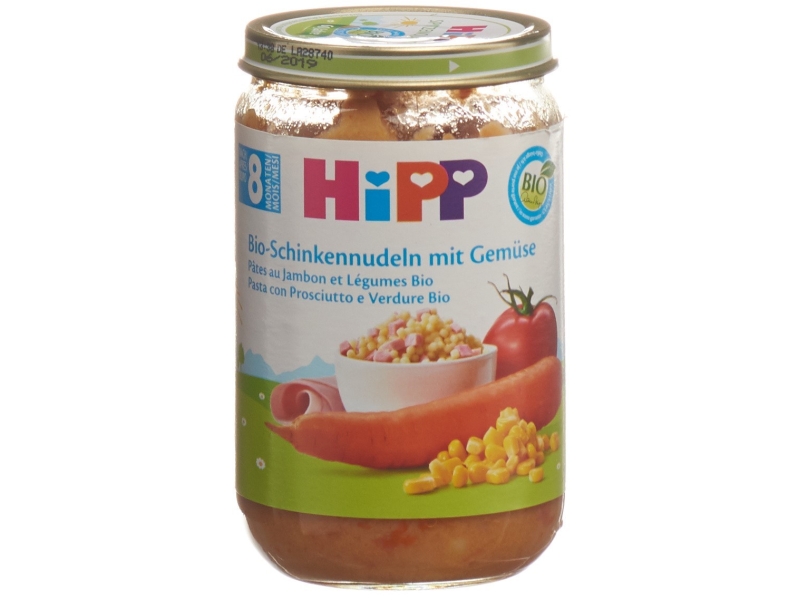 HIPP pâtes au jambon bio légumes 8mois 220 g