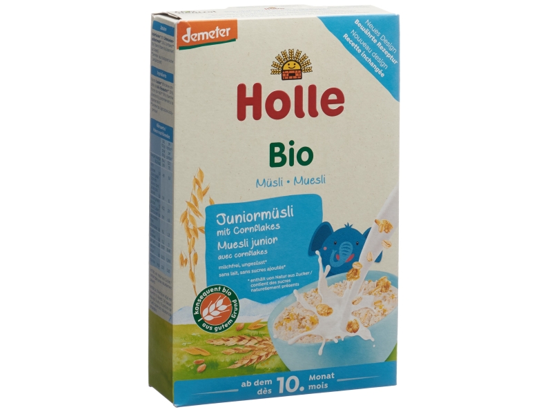 HOLLE Bio-Muesli Juniors 3 céréales et corn-flake 250 g