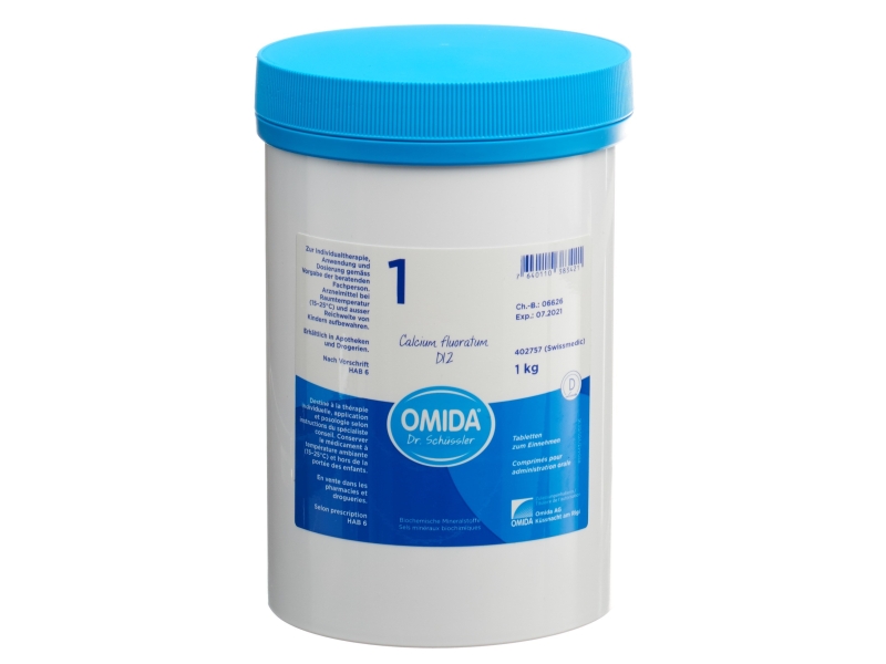OMIDA SCHÜSSLER no 1 calcium fluoratum tabletten 12 D 1000 g