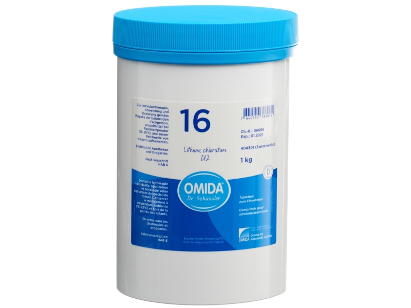 OMIDA SCHÜSSLER no 16 lithium chloratum tabletten 12 D 1000 g