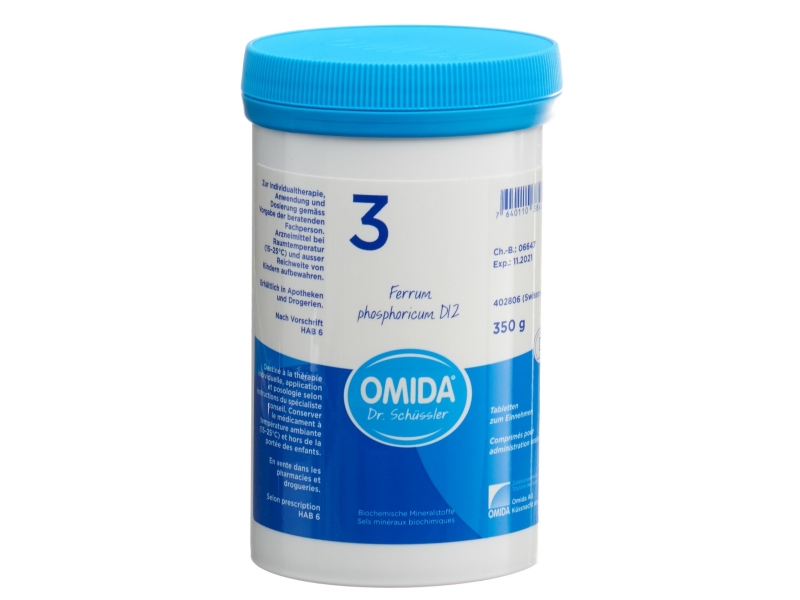 OMIDA SCHÜSSLER no 3 ferrum phosphoricum tabletten 12 D 350 g
